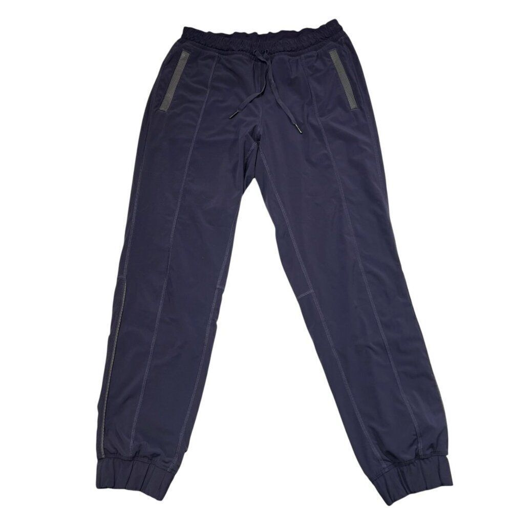 Lululemon Track to Reality Pant II Reflective Black Grape Fully Lined Size 8